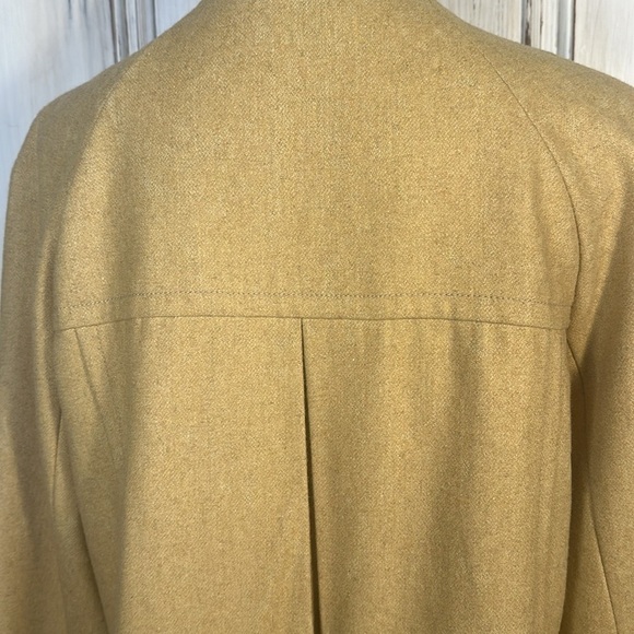 Mossimo Wool Blend Collarless Double Breasted Dusty Mustard Jacket Size XXL - Picture 10 of 15